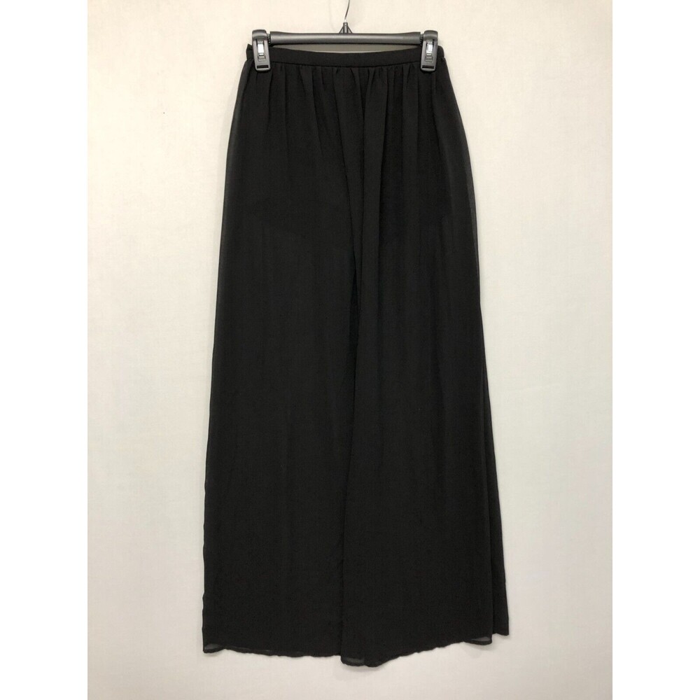 Bebe Women Maxi Skirt with under Shorts Size 2 Black Back Zip B289 -21